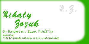 mihaly zozuk business card